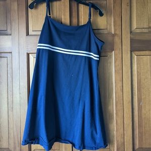 Blue banded dress